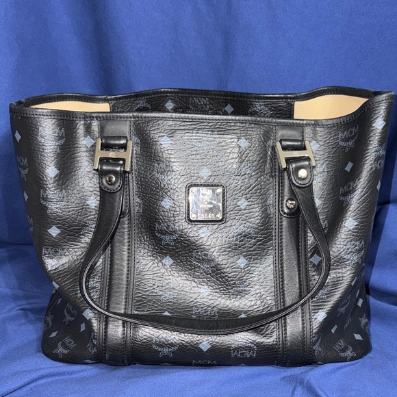 MCM Black Monogram Tote - Picture 1 of 14